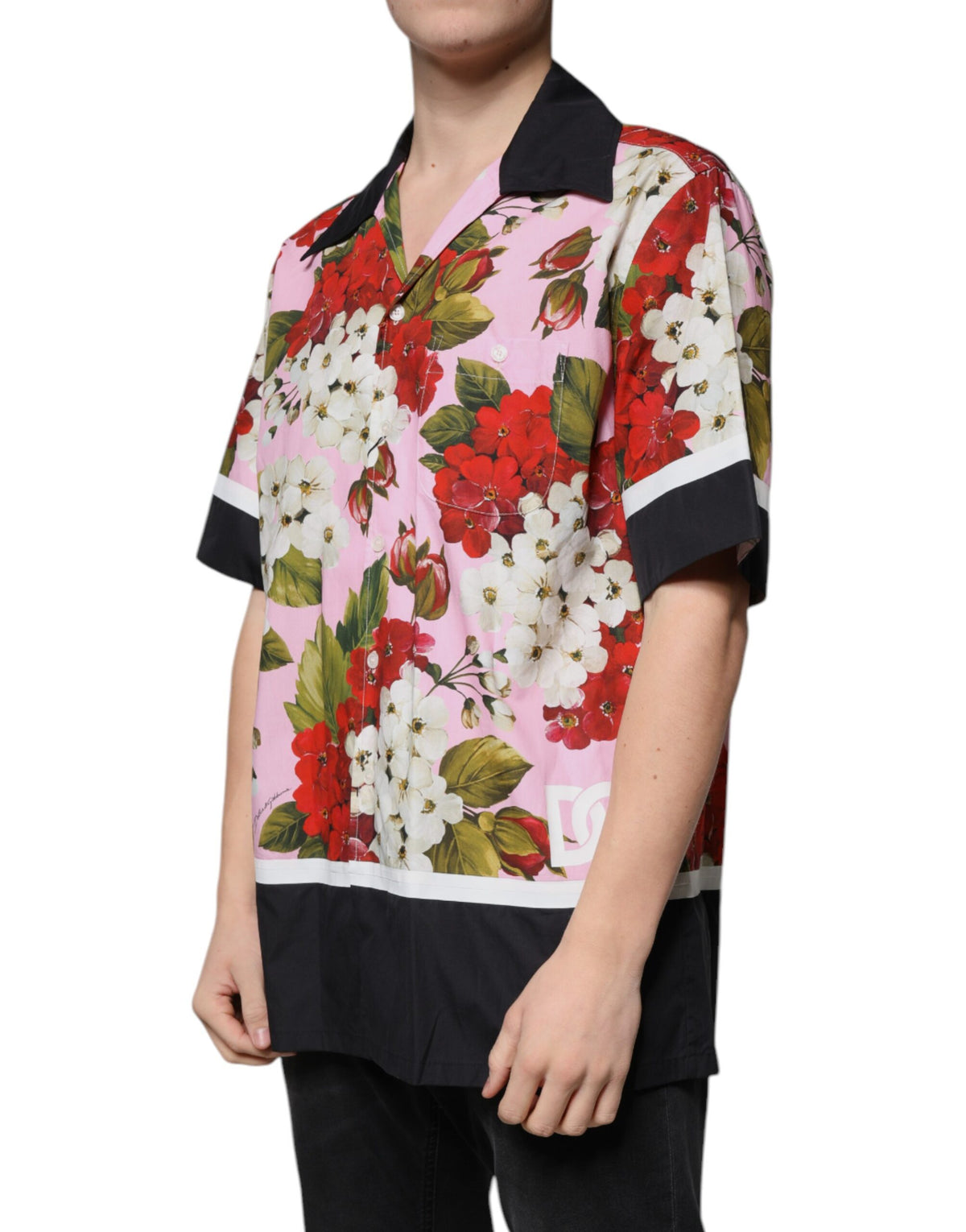 New Dolce & Gabbana Multicolor Floral Button Down Casual Shirt