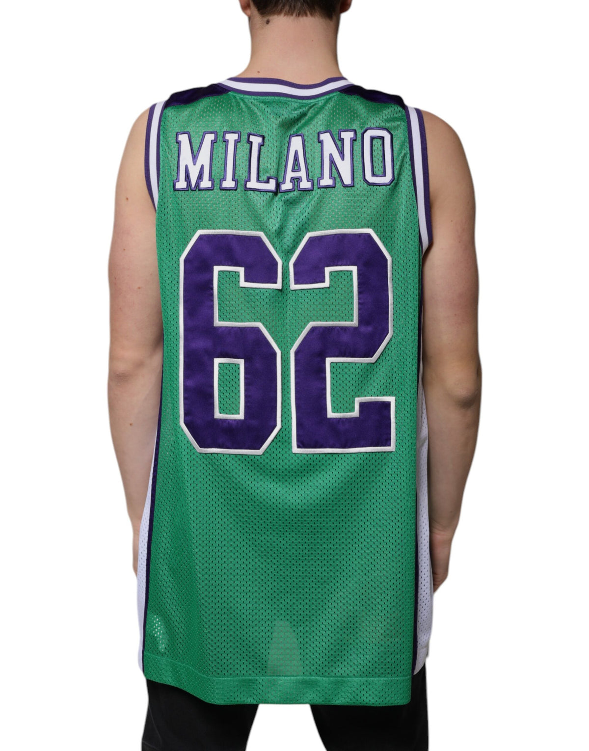 New Dolce & Gabbana Green Jersey Sleeveless T-shirt