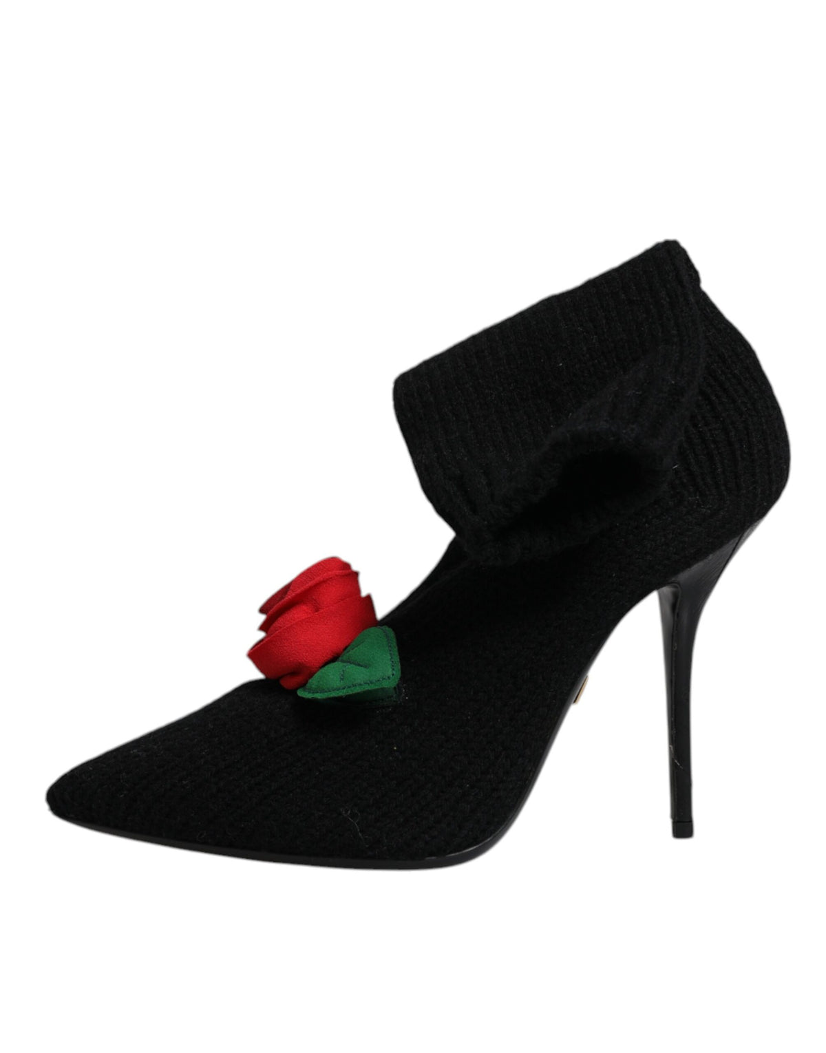 New Dolce & Gabbana Black Stiletto Heels Mid Calf Boots Shoes