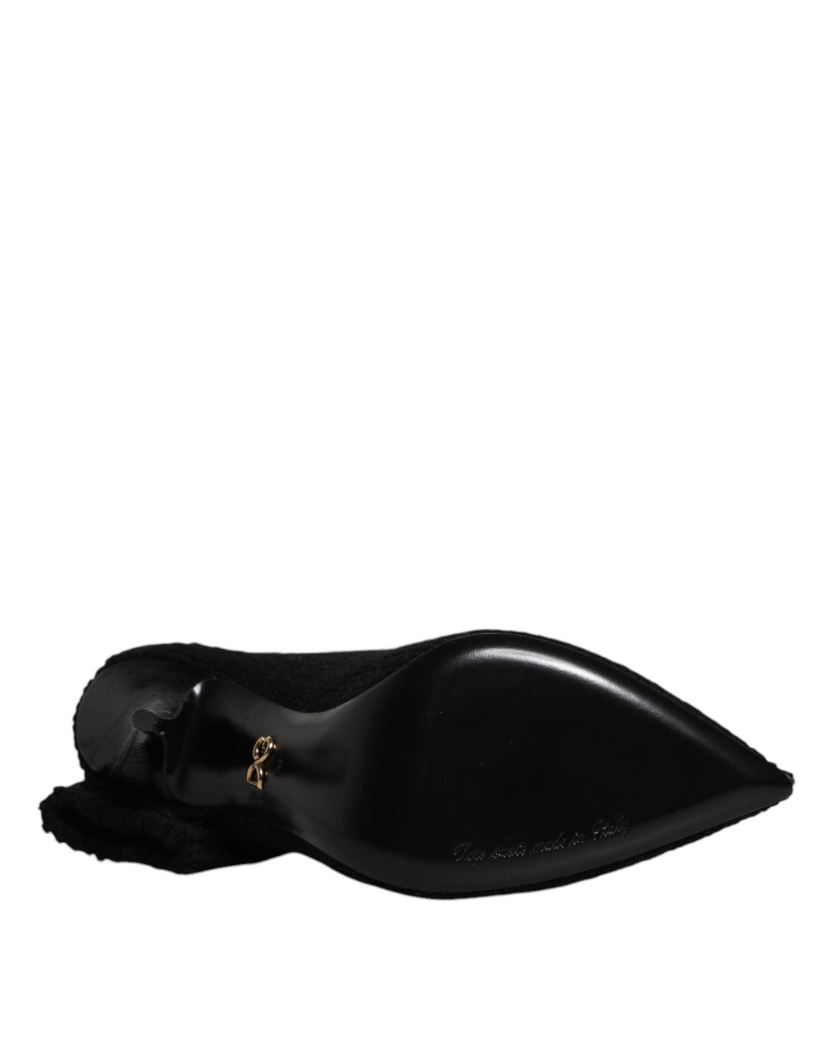 New Dolce & Gabbana Black Stiletto Heels Mid Calf Boots Shoes