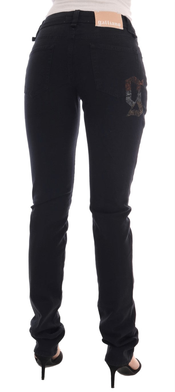 John Galliano Black Cotton Denim Stretch Regular Fit Jeans - PreLoved & Luxe