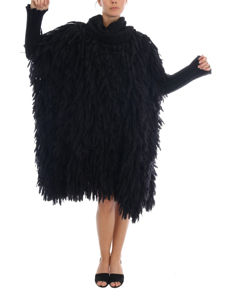 Dolce & Gabbana Black Fringes Wool Pullover Sweater - PreLoved & Luxe
