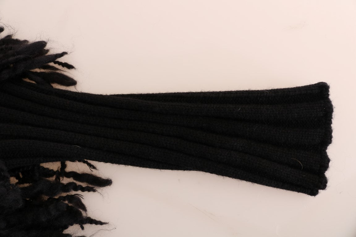 Dolce & Gabbana Black Fringes Wool Pullover Sweater - PreLoved & Luxe