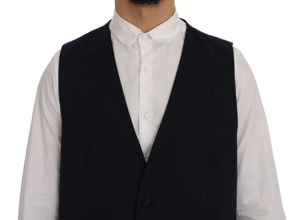 Dolce & Gabbana Blue STAFF Wool Stretch Vest - PreLoved & Luxe