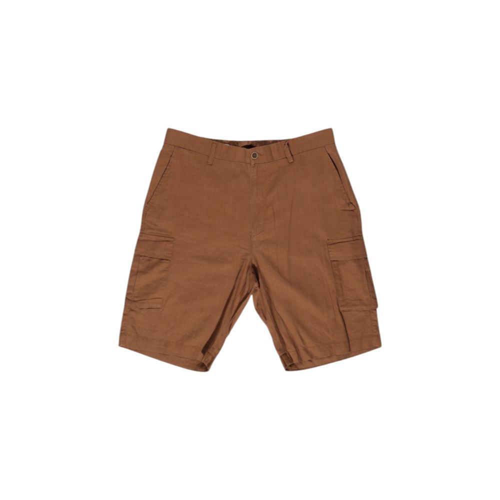 Hamaki-Ho Brown Linen Bermuda Shorts