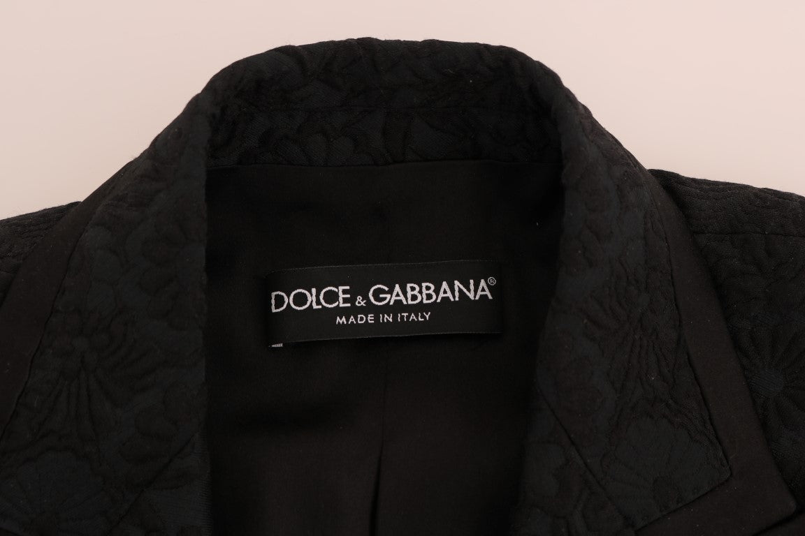 Dolce & Gabbana Black Brocade Blazer Jacket - PreLoved & Luxe