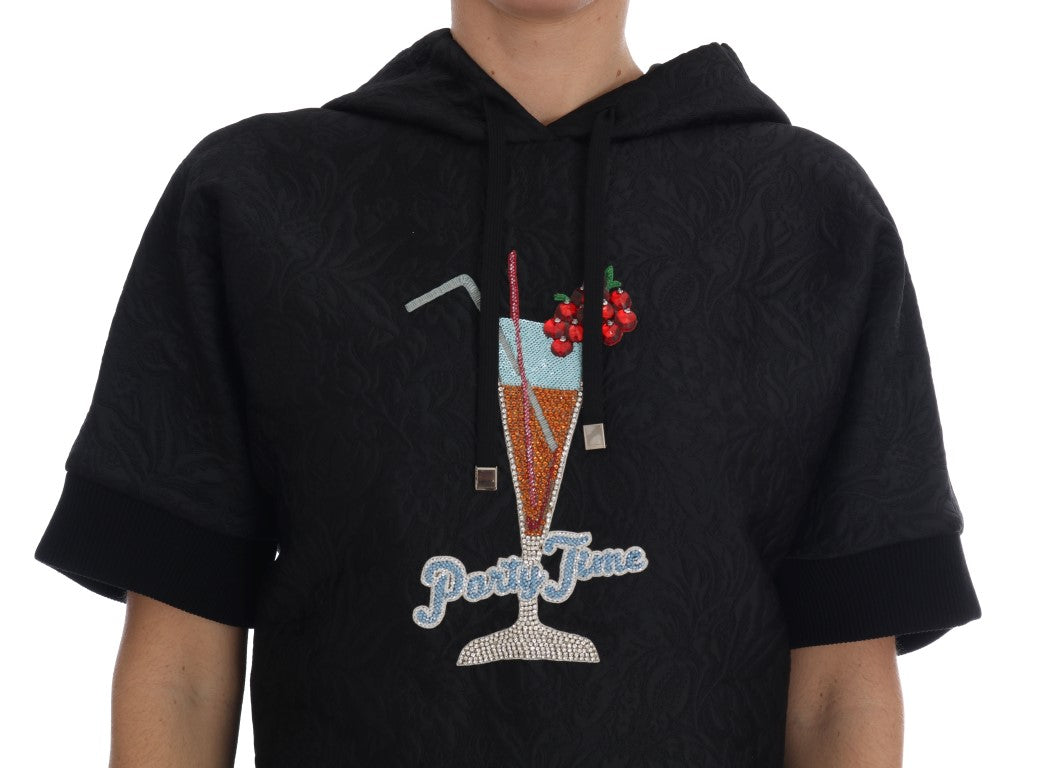 Dolce & Gabbana Black Fairy Tale Crystal Hooded Sweater - PreLoved & Luxe