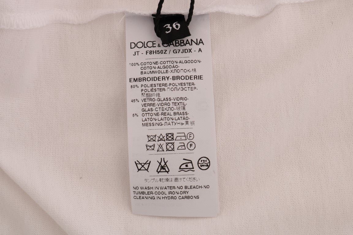 Dolce & Gabbana White Cotton Fairy Tale T-Shirt - PreLoved & Luxe