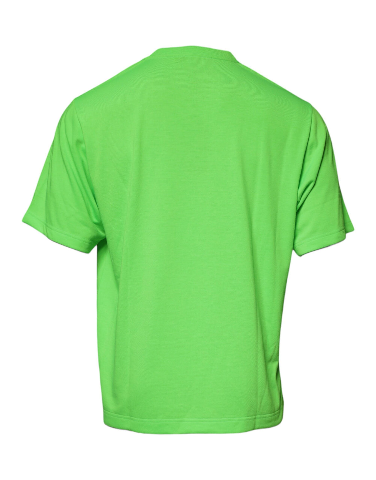 New Dolce & Gabbana Green DG Logo Cotton Crew Neck T-shirt