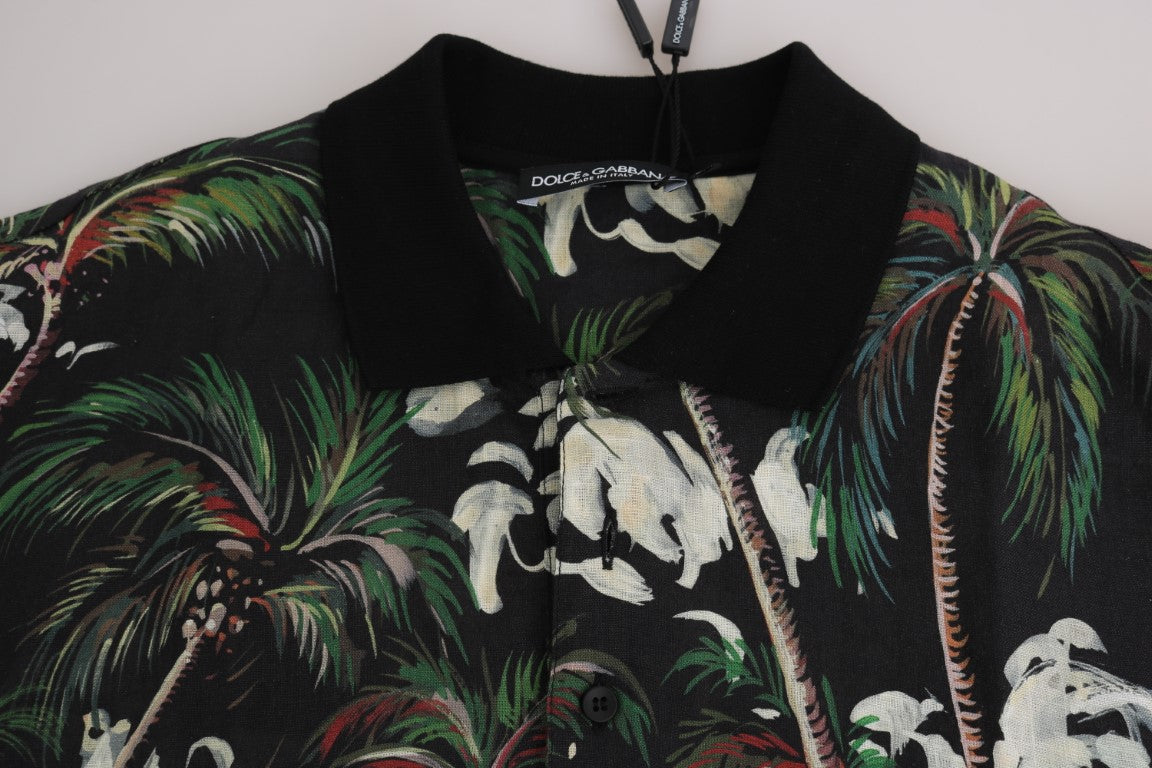 Dolce & Gabbana Black Volcano Sicily Short Sleeve T-Shirt - PreLoved & Luxe