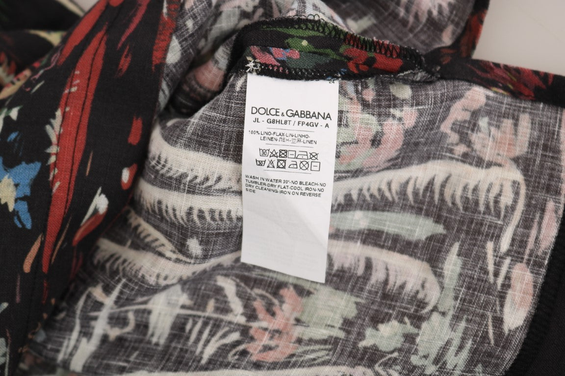 Dolce & Gabbana Black Volcano Sicily Short Sleeve T-Shirt - PreLoved & Luxe
