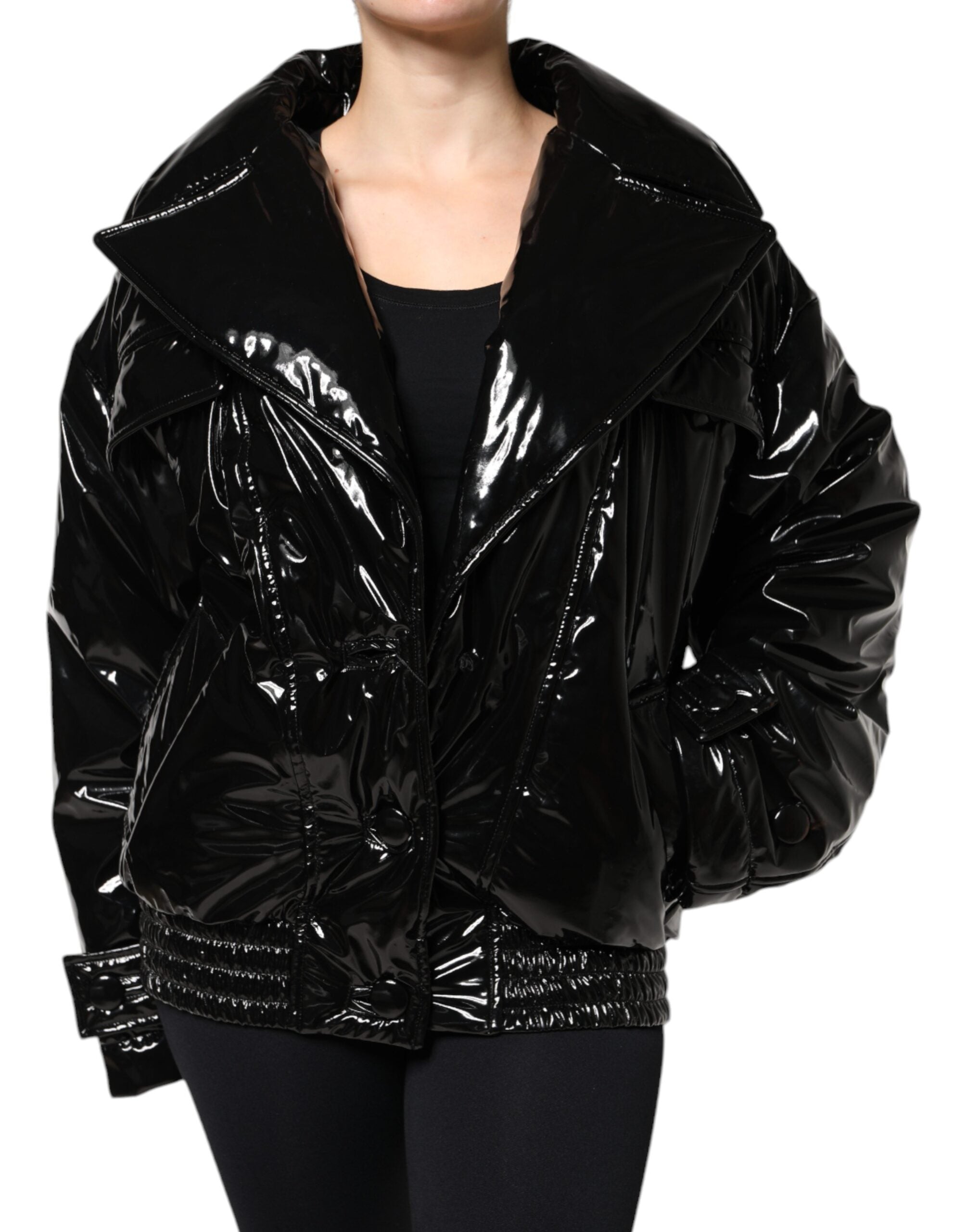 Dolce & Gabbana Black Button Down Blouson Jacket