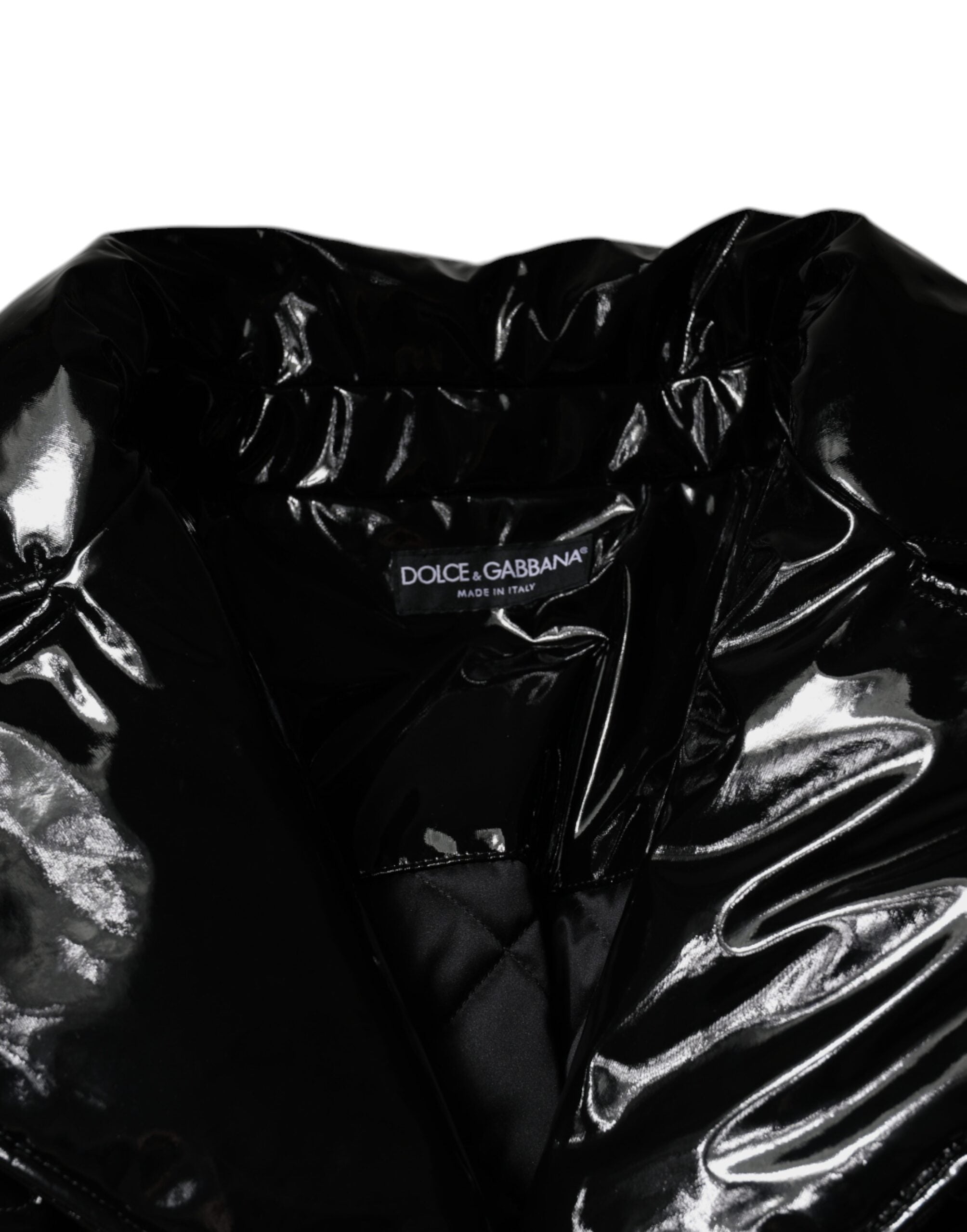 New Dolce & Gabbana Black Button Down Blouson Jacket