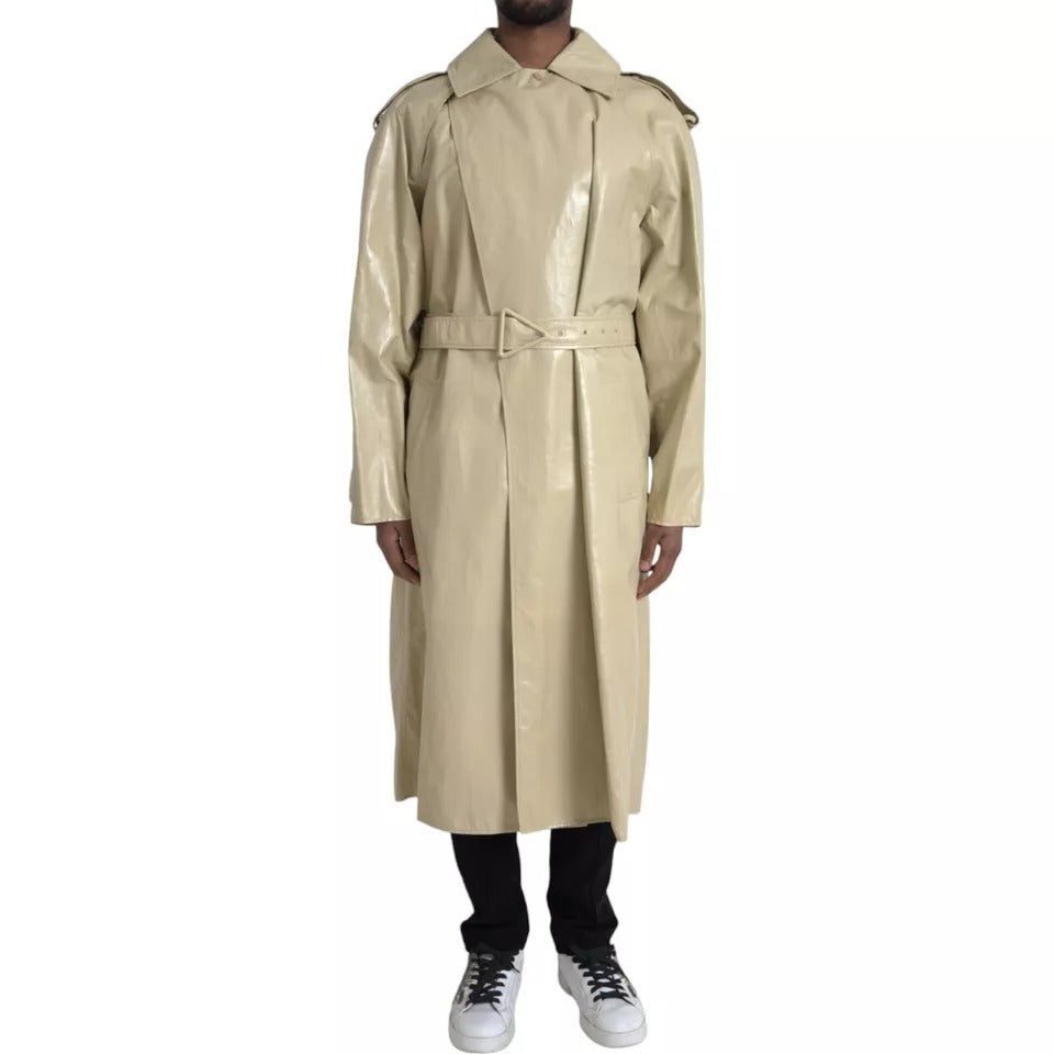 Bottega Veneta Beige skin Leather Trench Coat Jacket