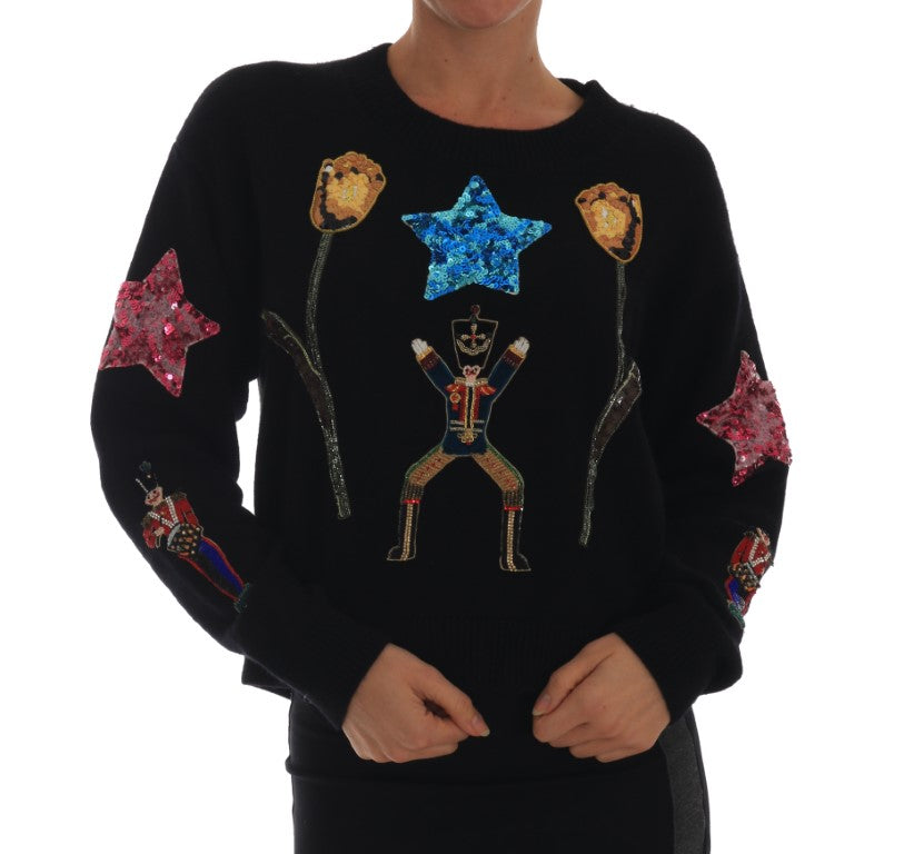 Dolce & Gabbana Fairy Tale Crystal Black Cashmere Sweater - PreLoved & Luxe