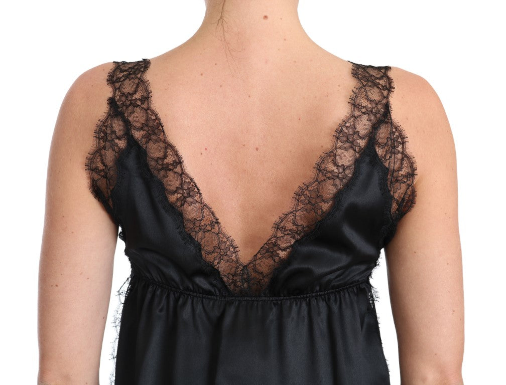 Dolce & Gabbana Lingerie Cami Black Lace Silk Stretch - PreLoved & Luxe