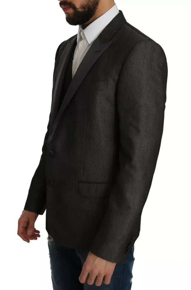 New Dolce & Gabbana Gray MARTINI 2 Piece Vest Coat Blazer