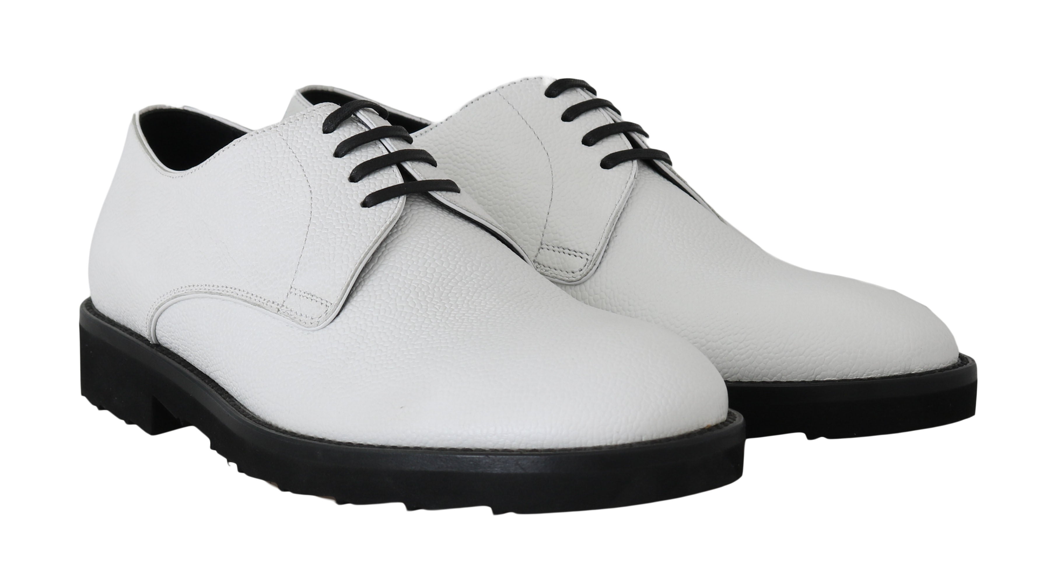 New Dolce & Gabbana White Leather Derby Dress Formal Shoes