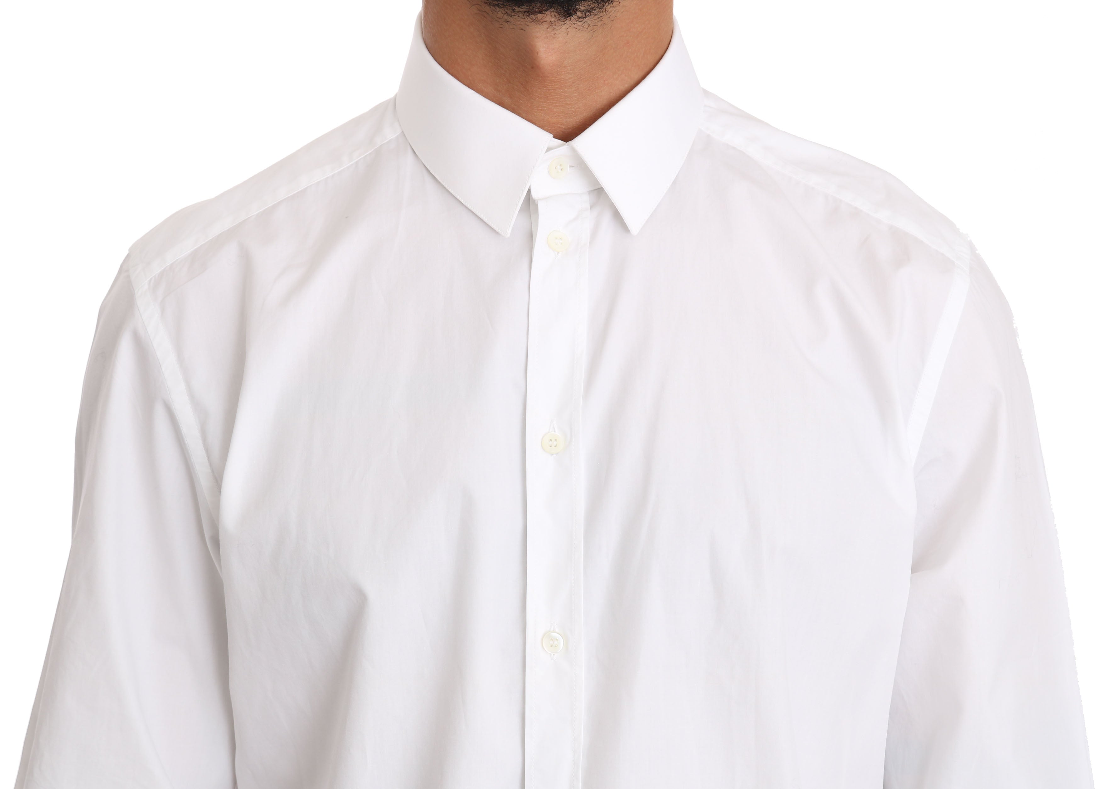 Dolce & Gabbana White Cotton GOLD Dress Shirt - PreLoved & Luxe