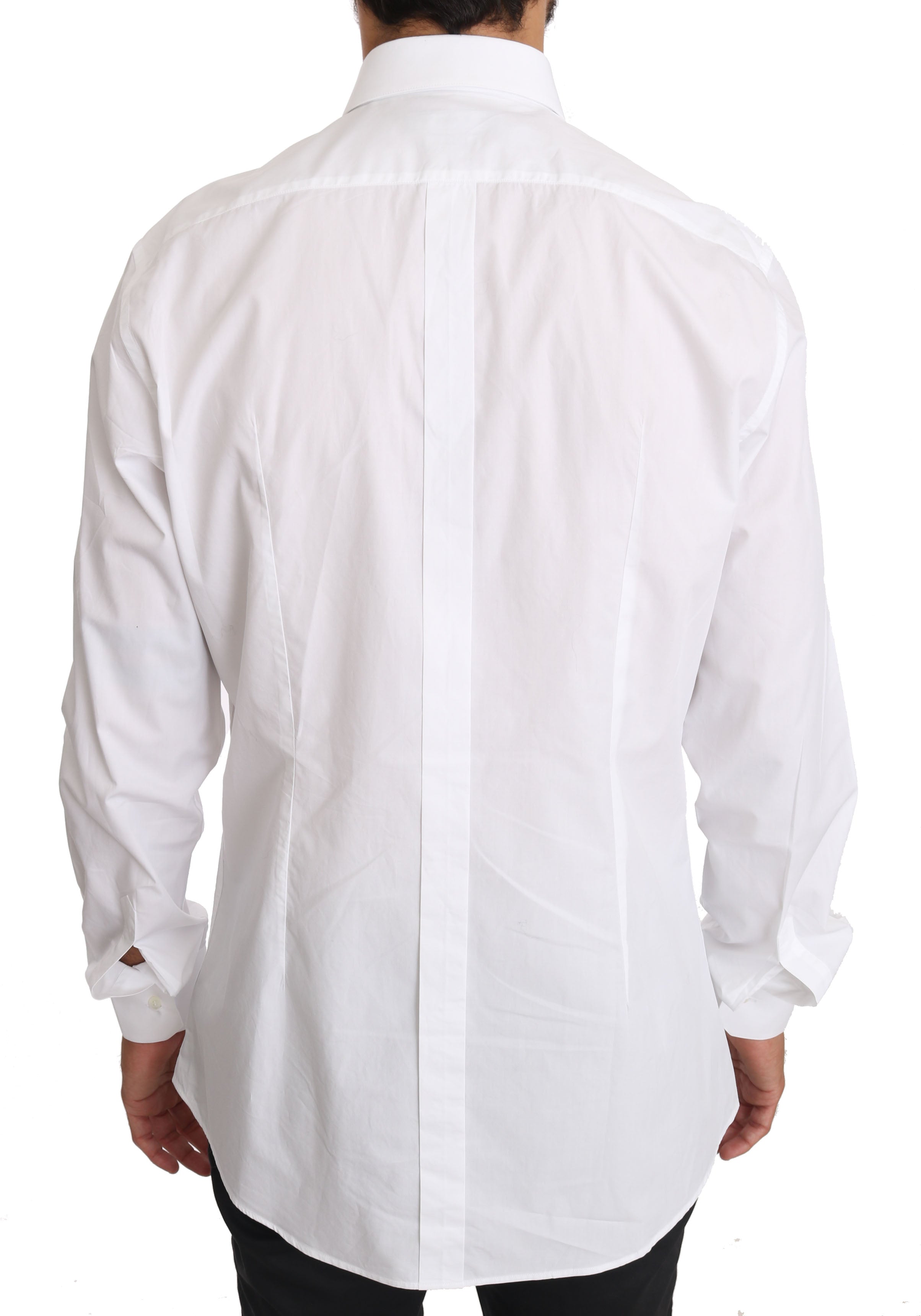 Dolce & Gabbana White Cotton GOLD Dress Shirt - PreLoved & Luxe