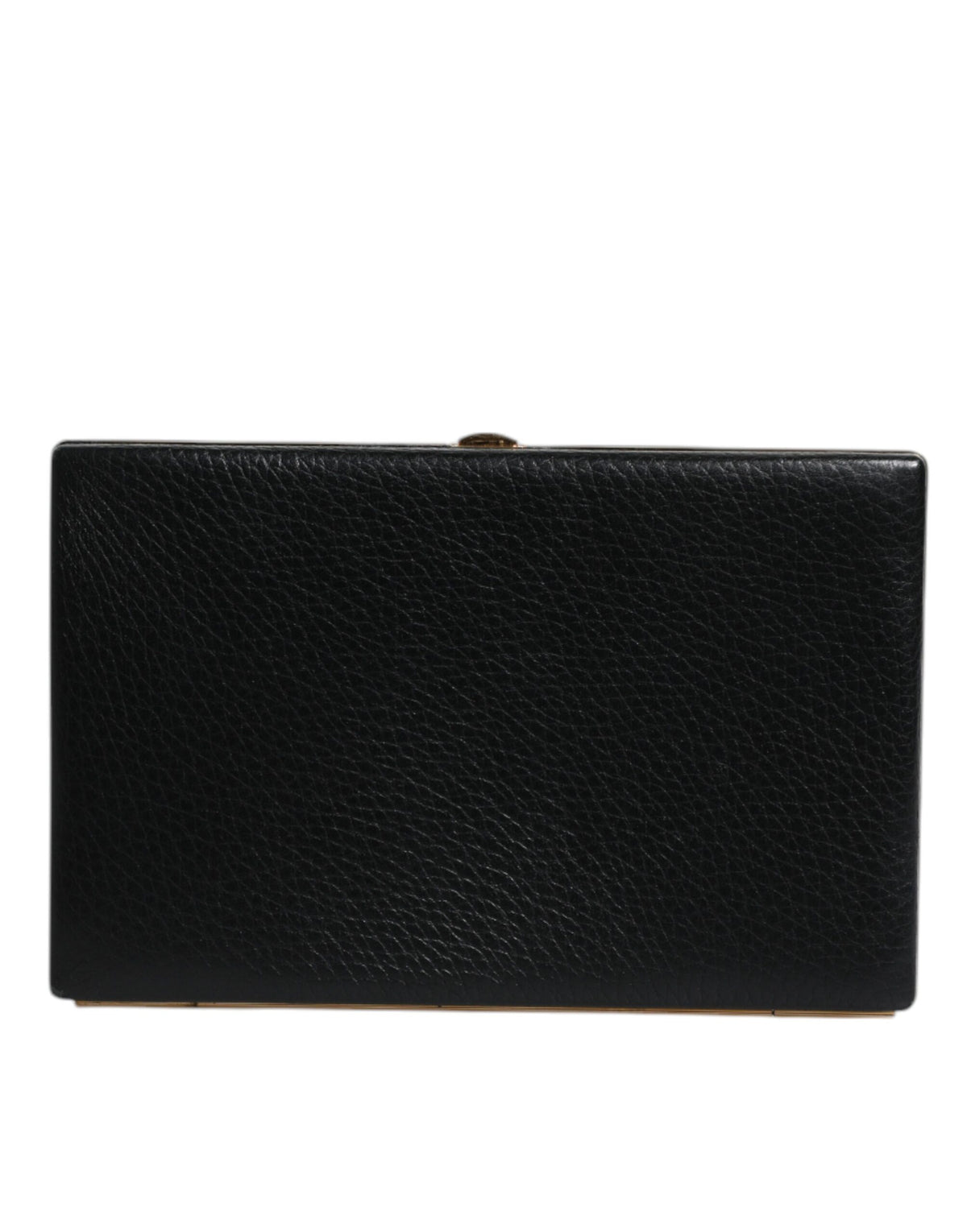 Dolce & Gabbana Black Leather Gold Frame Clutch Evening Party Purse Bag, new with tags – image 1 of 6