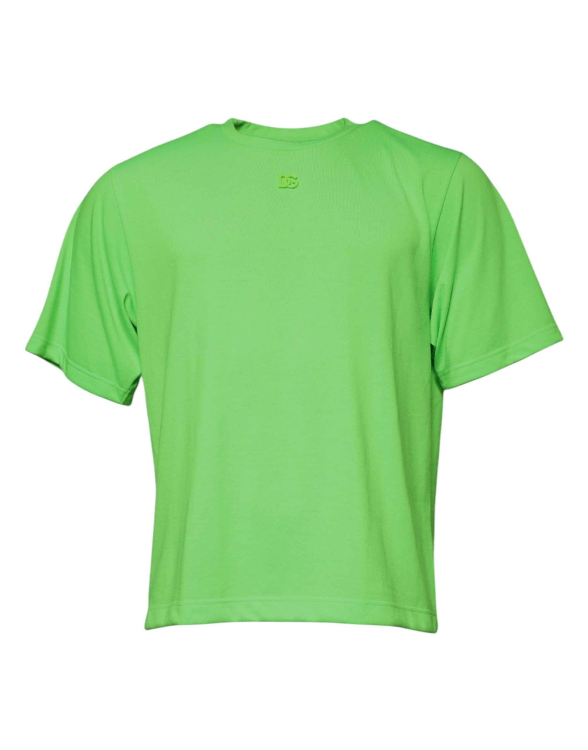 Dolce & Gabbana Green Logo Crew Neck T-shirt