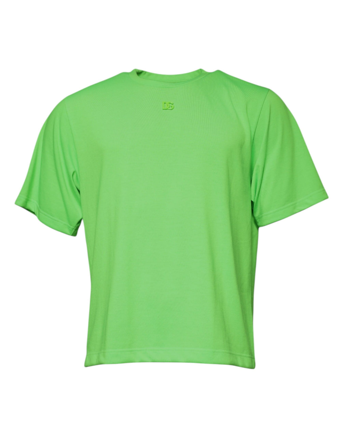 New Dolce & Gabbana Green Logo Crew Neck T-shirt