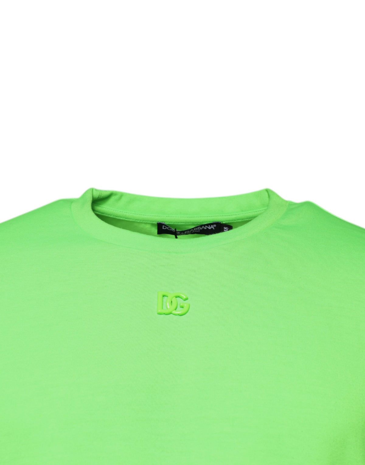 New Dolce & Gabbana Green Logo Crew Neck T-shirt