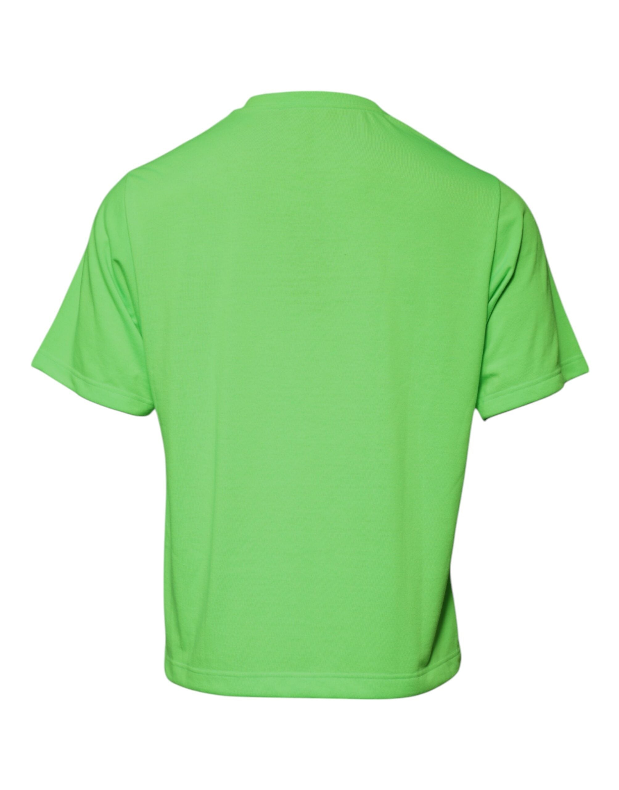 New Dolce & Gabbana Green Logo Crew Neck T-shirt