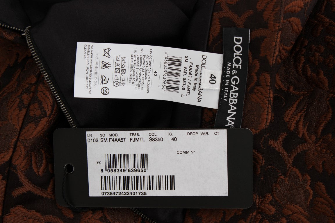 Dolce & Gabbana Brown Floral Brocade Mini Bubble Skirt - PreLoved & Luxe