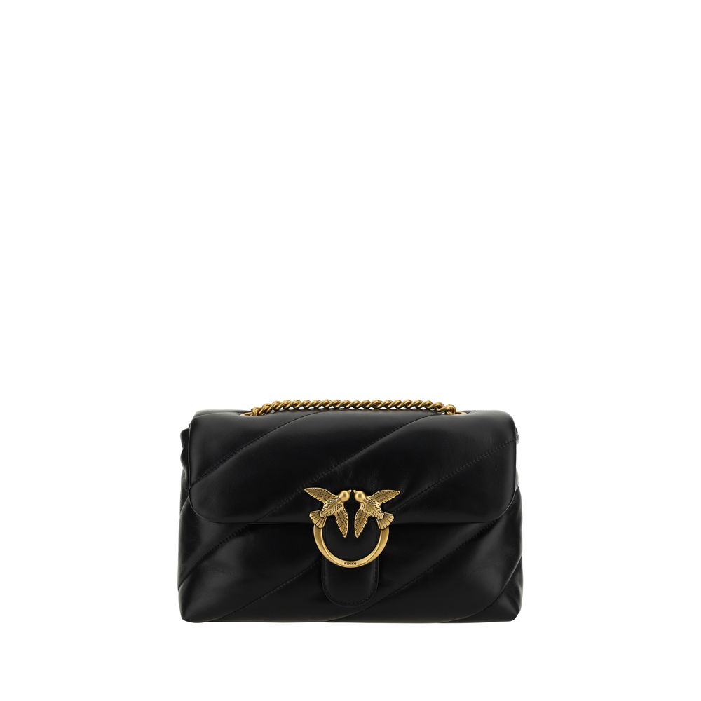 PINKO Black Lamb Shoulder Bag