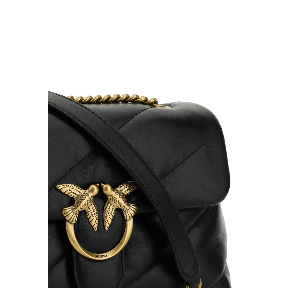 PINKO Black Lamb Shoulder Bag
