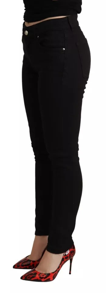 New Dolce & Gabbana Black Cotton Stretch Skinny Denim Jeans