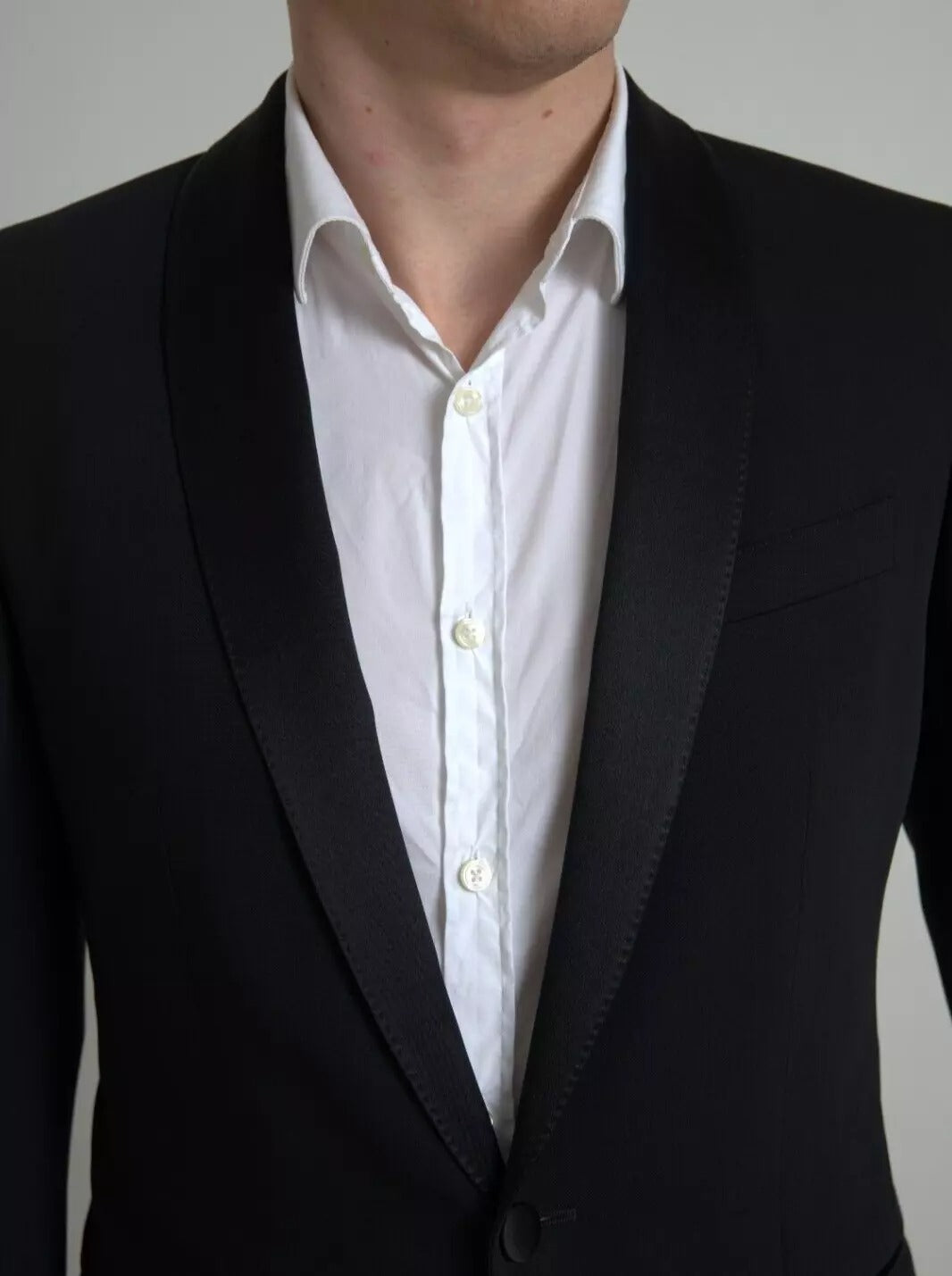 New Dolce & Gabbana Black Wool Single Breasted MARTINI Blazerclothing