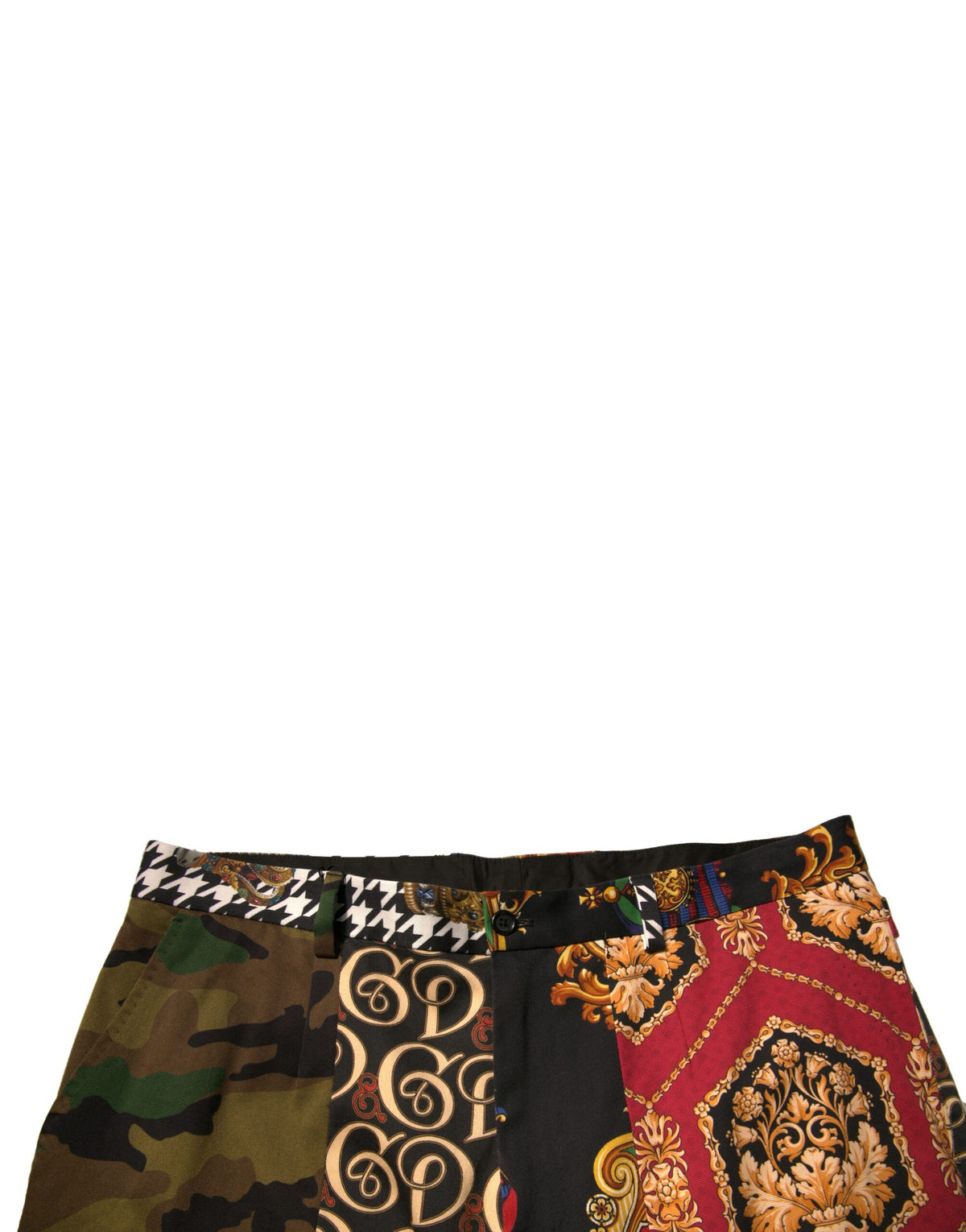 New Dolce & Gabbana Patchwork Men Dress Pants