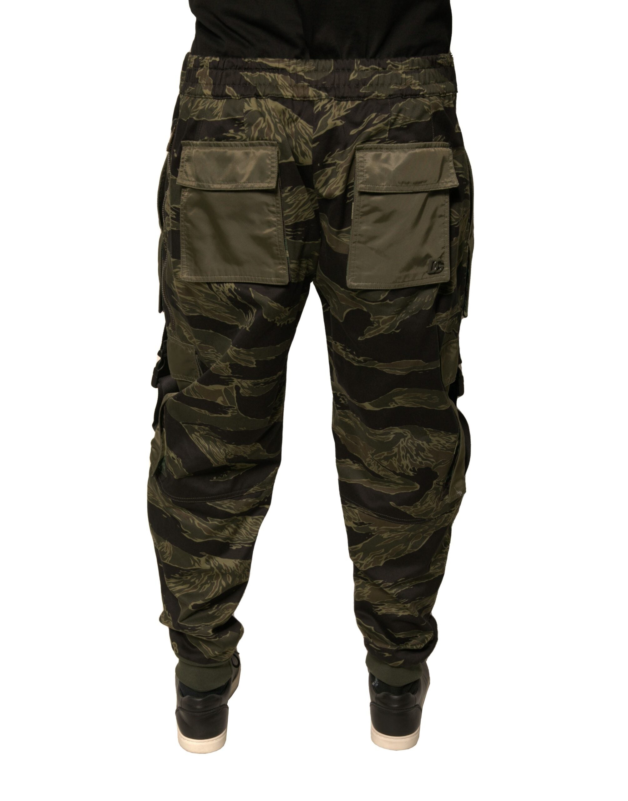 New Dolce & Gabbana Green Cotton Jogger Cargo Pants