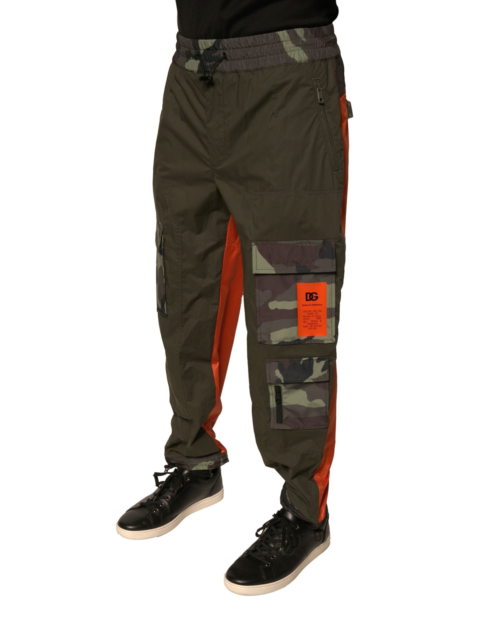 New Dolce & Gabbana Camouflage Jogger Cargo Pants