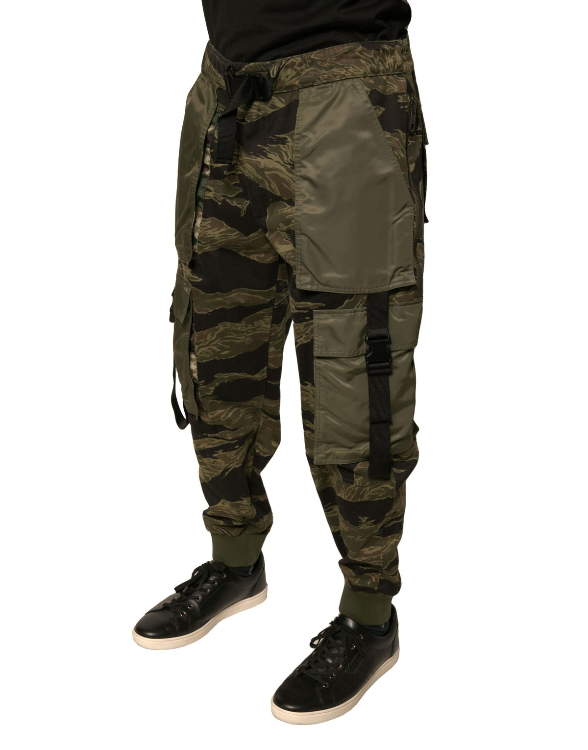 New Dolce & Gabbana Green Cotton Jogger Cargo Pants