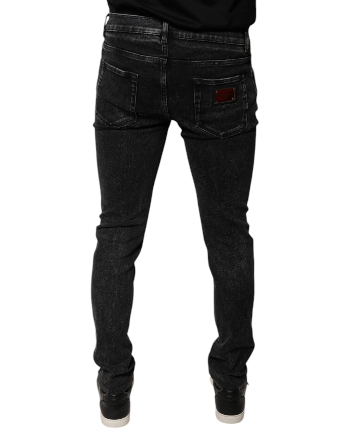 Pre-Owned Dolce & Gabbana Black Cotton Stretch Skinny Men Denim Jeans - Very Good