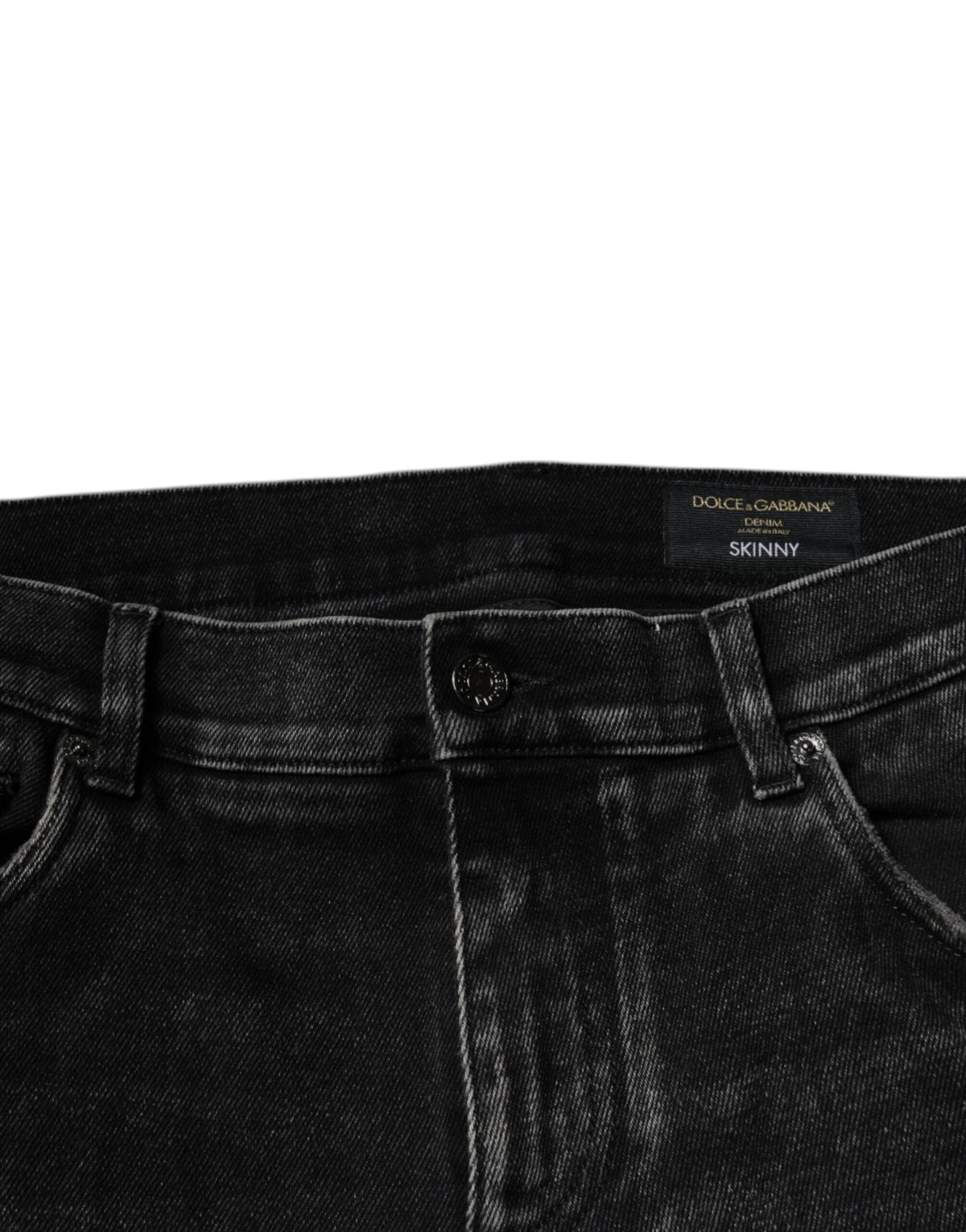 Pre-Owned Dolce & Gabbana Black Cotton Stretch Skinny Men Denim Jeans - Very Good