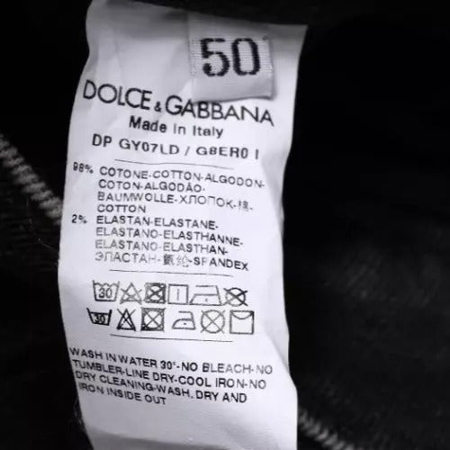 Pre-Owned Dolce & Gabbana Black Cotton Stretch Skinny Men Denim Jeans