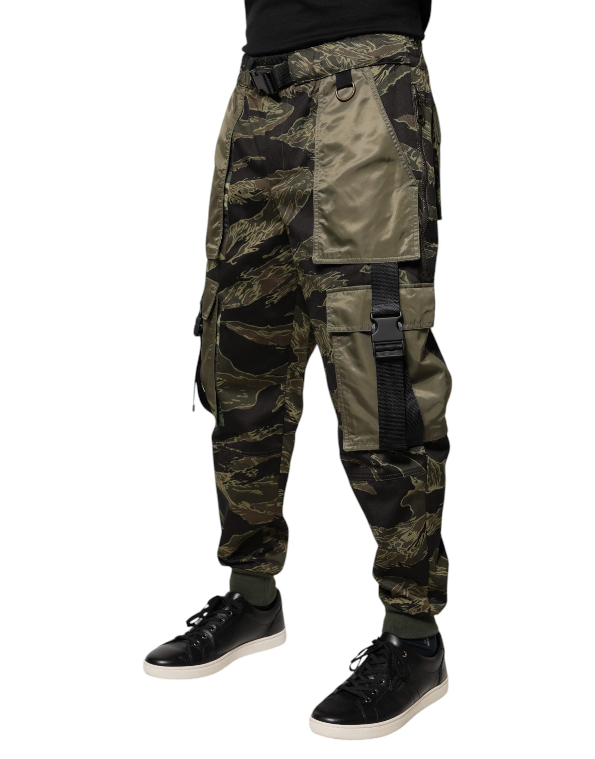 New Dolce & Gabbana Green Cotton Jogger Cargo Pants