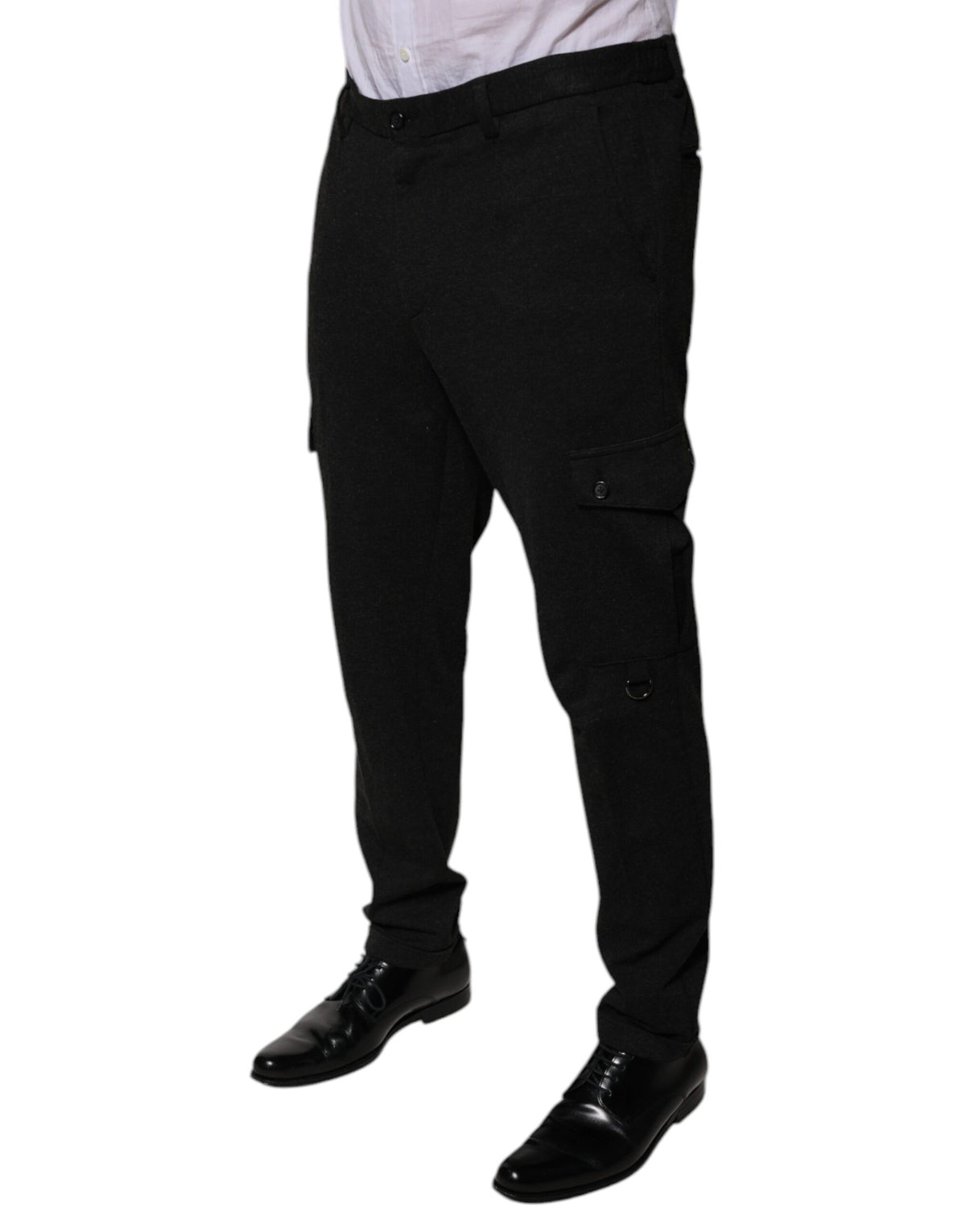 New Dolce & Gabbana Black Cargo Men Casual Pants