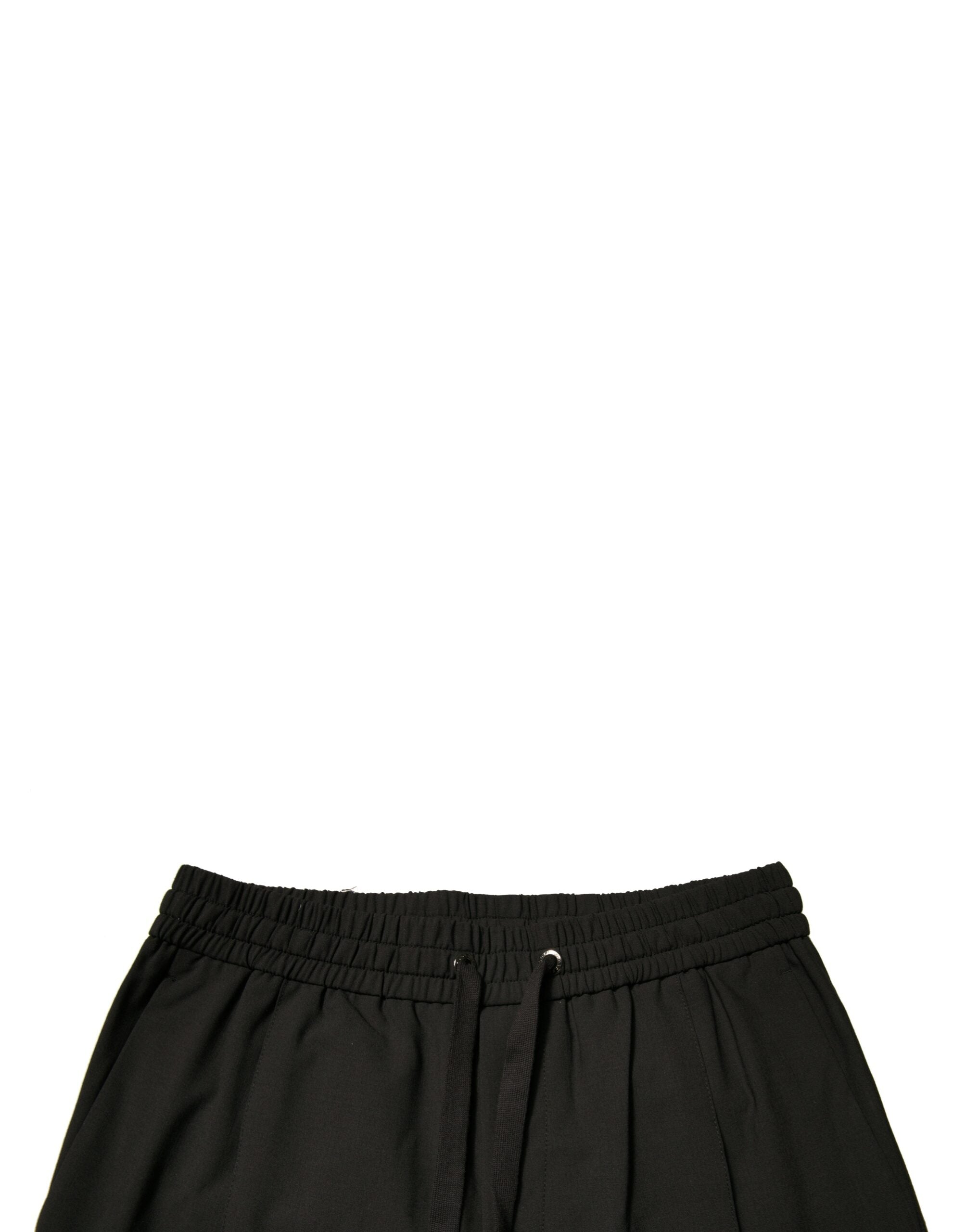 New Dolce & Gabbana Black Wool Jogger Jogging Pants
