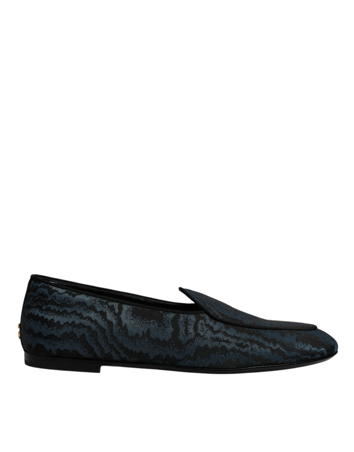 New Dolce & Gabbana Blue Black Flats Men Loafers Dress Shoes