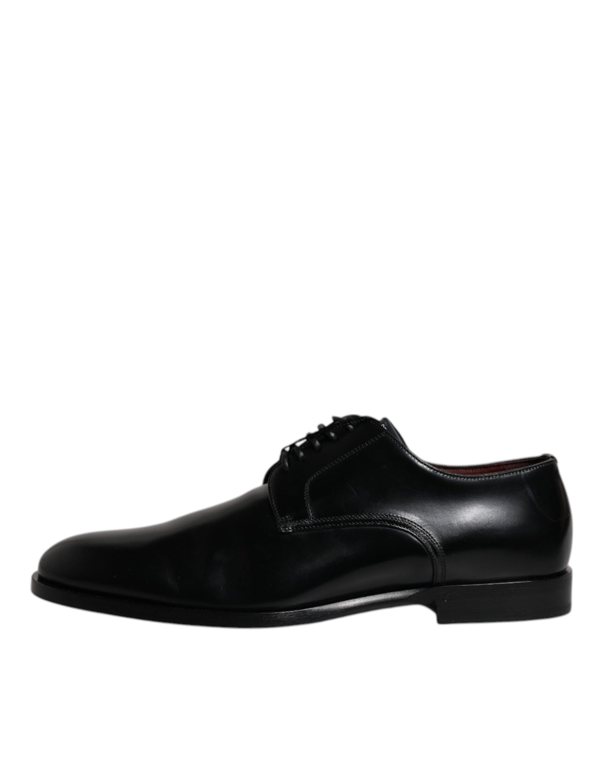 New Dolce & Gabbana Black Calfskin Leather Derby Lace Up Formal Dress Shoes