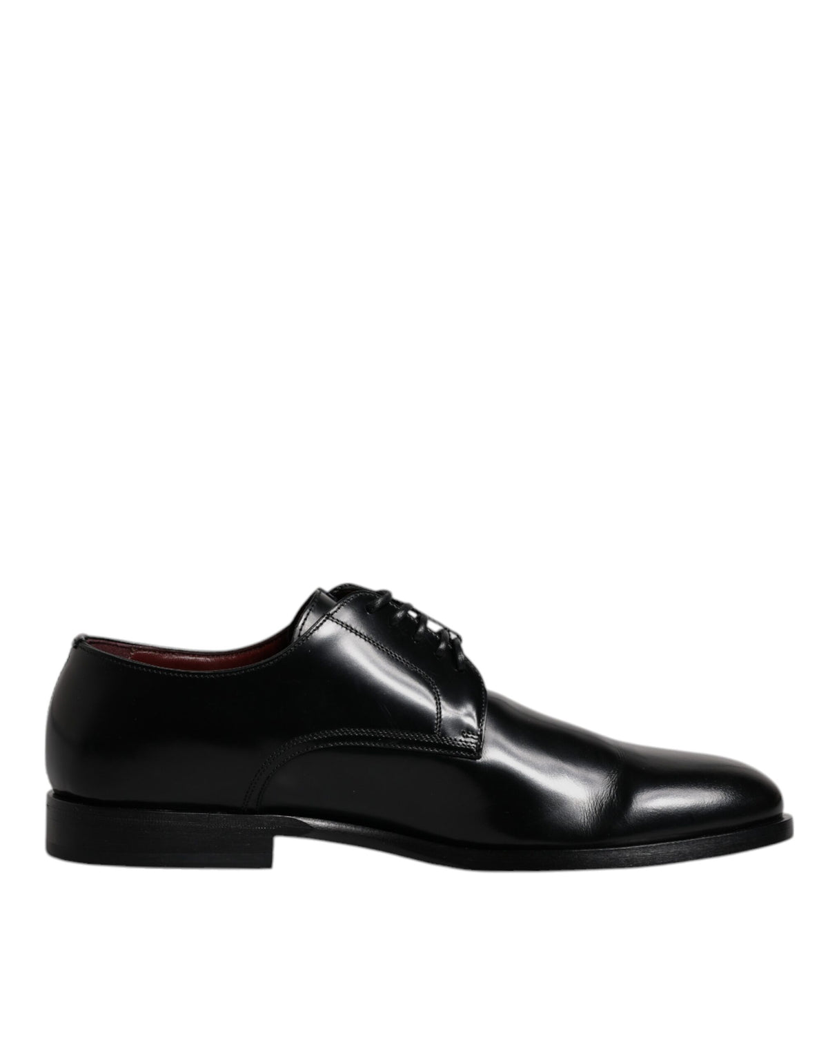 New Dolce & Gabbana Black Calfskin Leather Derby Lace Up Formal Dress Shoes