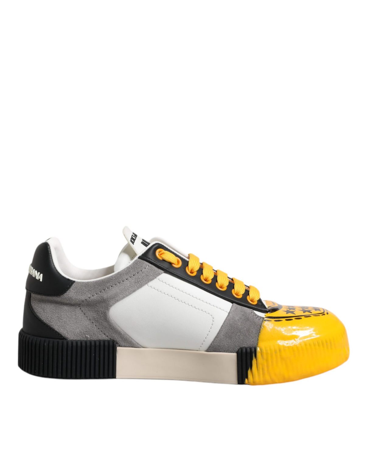 New Dolce & Gabbana Multicolor Leather DNA Low Top Sneakers Shoes