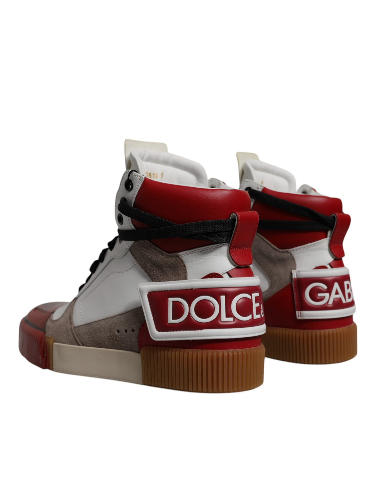 New Dolce & Gabbana Leather High Top Sneakers Shoes