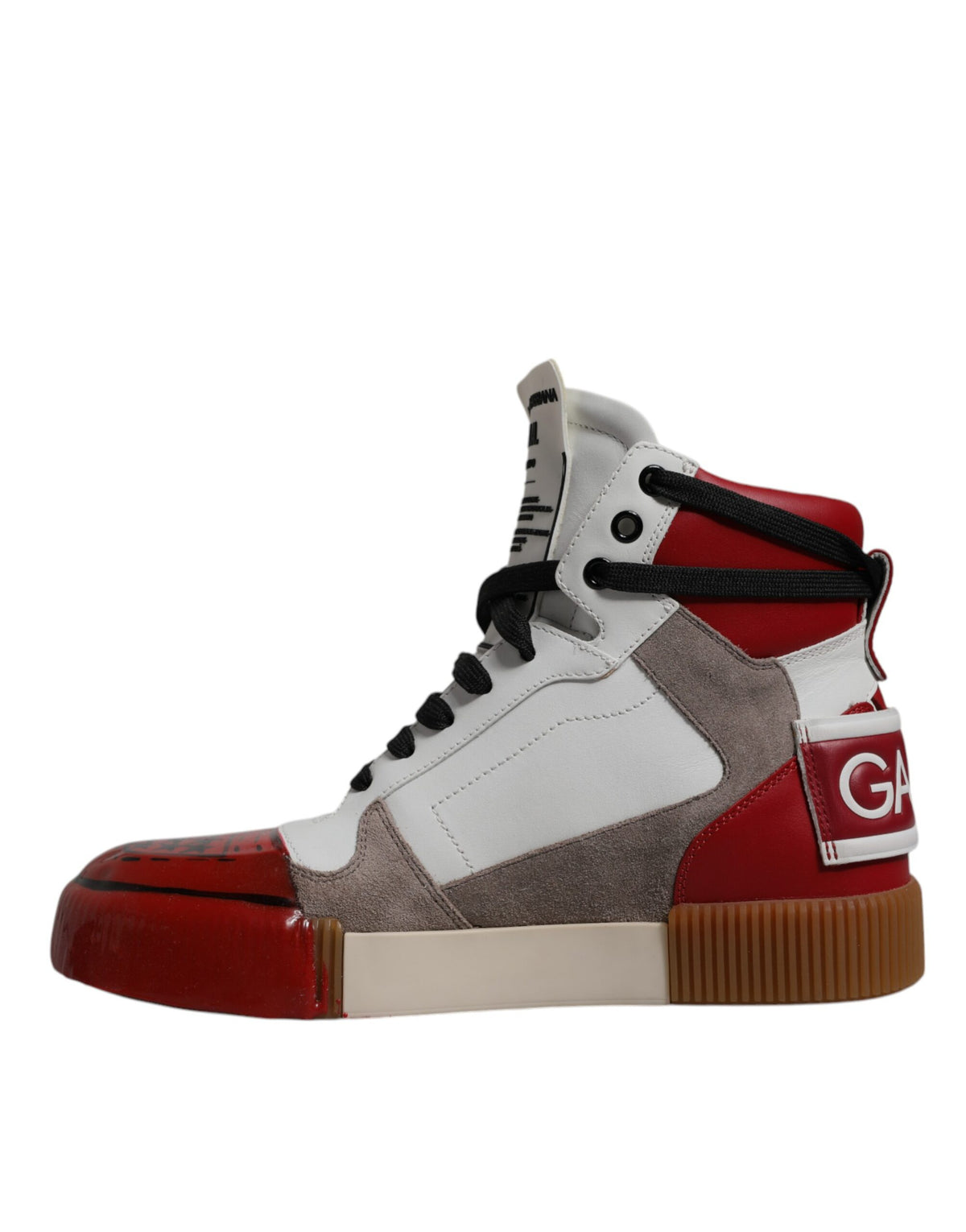 New Dolce & Gabbana Leather High Top Sneakers Shoes
